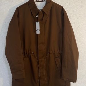 BRAND NEE ZARA LONG PARKA JACKET size M